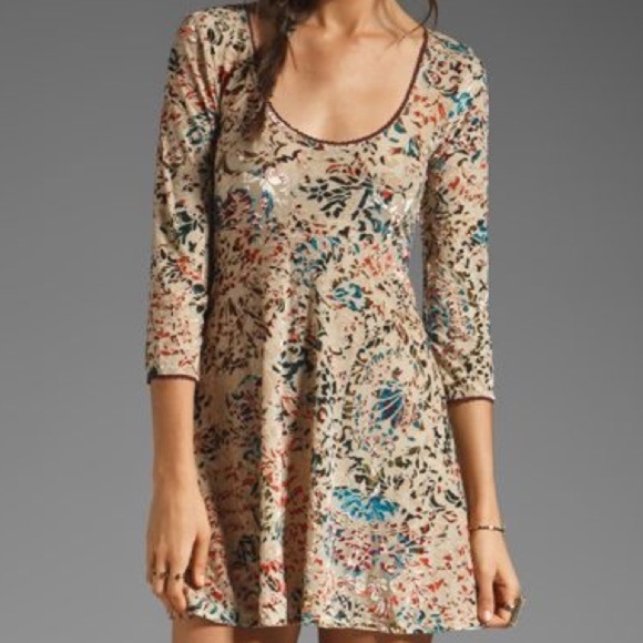 Free People Dresses & Skirts - Free People Womens Velvet Burnout Floral Dress